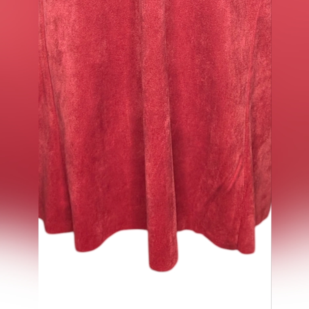 Alfred Dunner Women’s 18W Red Open-Front Drape Cardigan - Picture 6 of 12